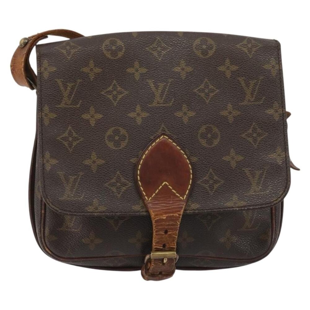 Louis Vuitton Monogram Cartouchiere MM Shoulder Bag Brown